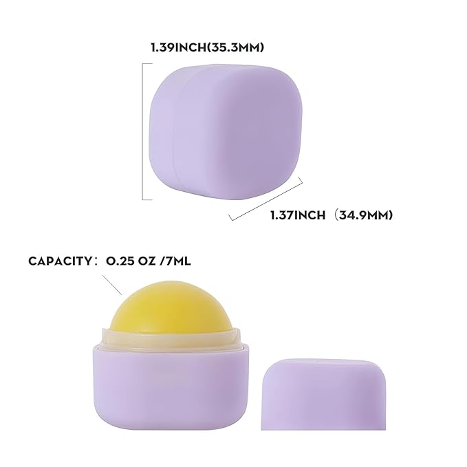 0.25 oz(7g) Empty Lip Balm Square Containers Tubes Lipstick 12 Pieces for Make Natural Lip Balm Lip Care - DIY & BPA FREE (Purple)-FemmiqueWomen