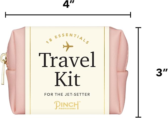 Pinch Provisions Travel Kit, includes 18 Must-Have Emergency Essential Items for Travelling, Ideal Road Trip or Airport Gift for Friends, Family & Peers, Portable Pouch-FemmiqueWomen