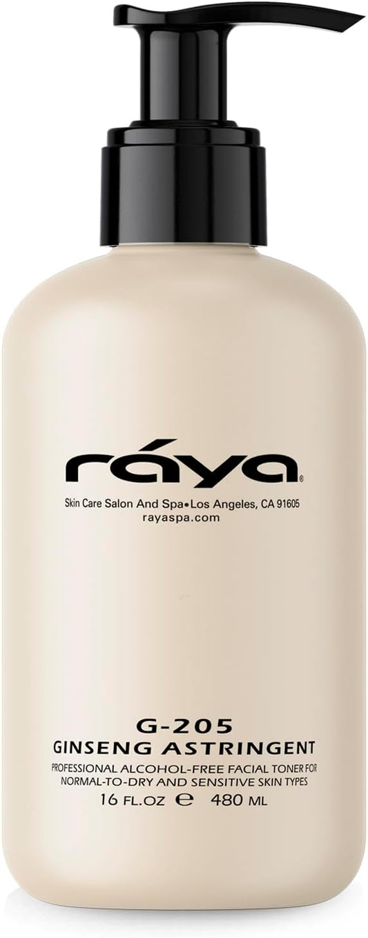 RAYA Ginseng Astringent with AHA 16 oz (G-205) | Gentle Glycolic Facial Toner for Dry and Sensitive Skin | Helps Tighten Pores, Smooth Complexion, and Reduce Fine Lines | Made With Alpha Hydroxy Acids-FemmiqueWomen