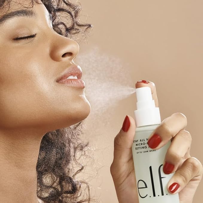 e.l.f. Stay All Night Micro-Fine Setting Mist, Hydrating & Refreshing Makeup Setting Spray For 16HR Wear-time, Vegan & Cruelty-Free, 2.7 Fl Oz-FemmiqueWomen