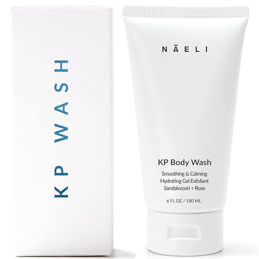NAELI Keratosis Pilaris & Acne Exfoliating Body Wash Cleanser with 14% Glycolic & Salicylic Acid - Natural KP Bump Eraser & Strawberry Legs Treatment, Back & Butt Acne - Smooths & Hydrates, 6 oz-FemmiqueWomen