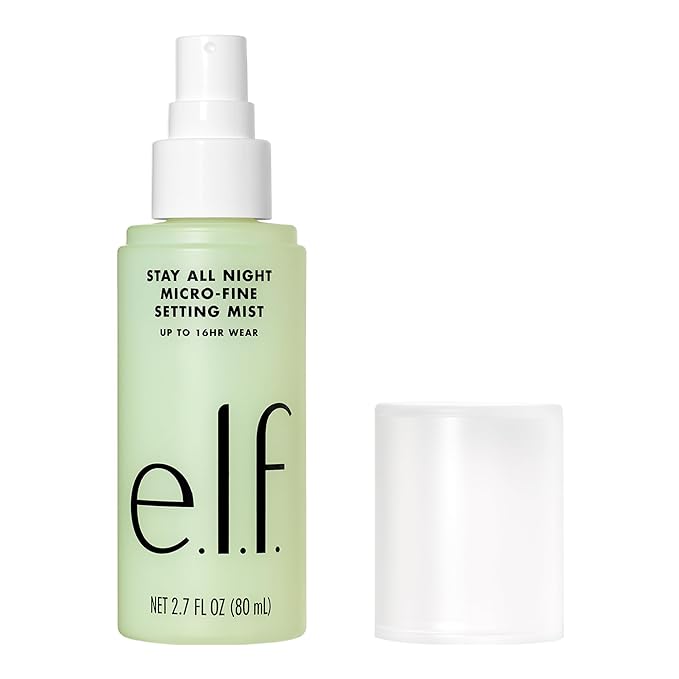 e.l.f. Stay All Night Micro-Fine Setting Mist, Hydrating & Refreshing Makeup Setting Spray For 16HR Wear-time, Vegan & Cruelty-Free, 2.7 Fl Oz-FemmiqueWomen