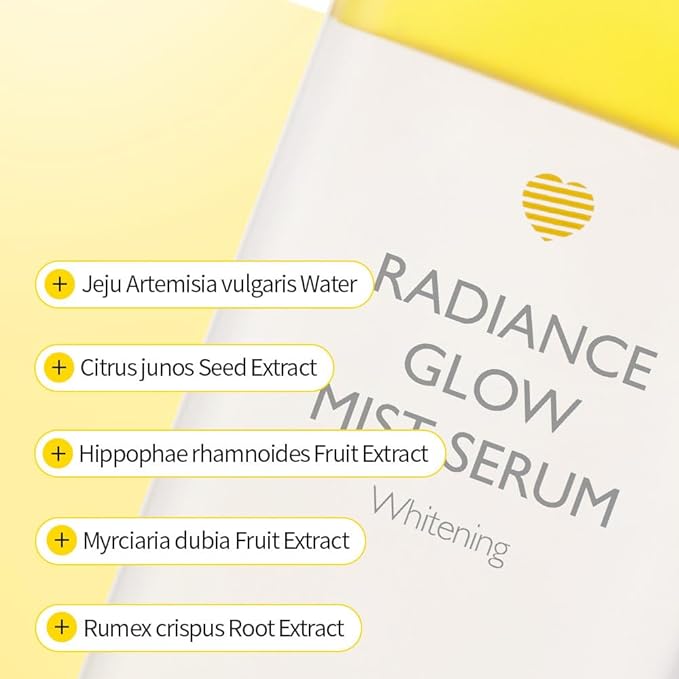 LALACHUU Glow Mist Serum – Hydrating & Soothing Face Mist Artemisia, Centella Asiatica, Evening Primrose, Korean Skin Care, Made in Korea, for Sensitive Skin (Radiance, 3.38 oz)-FemmiqueWomen