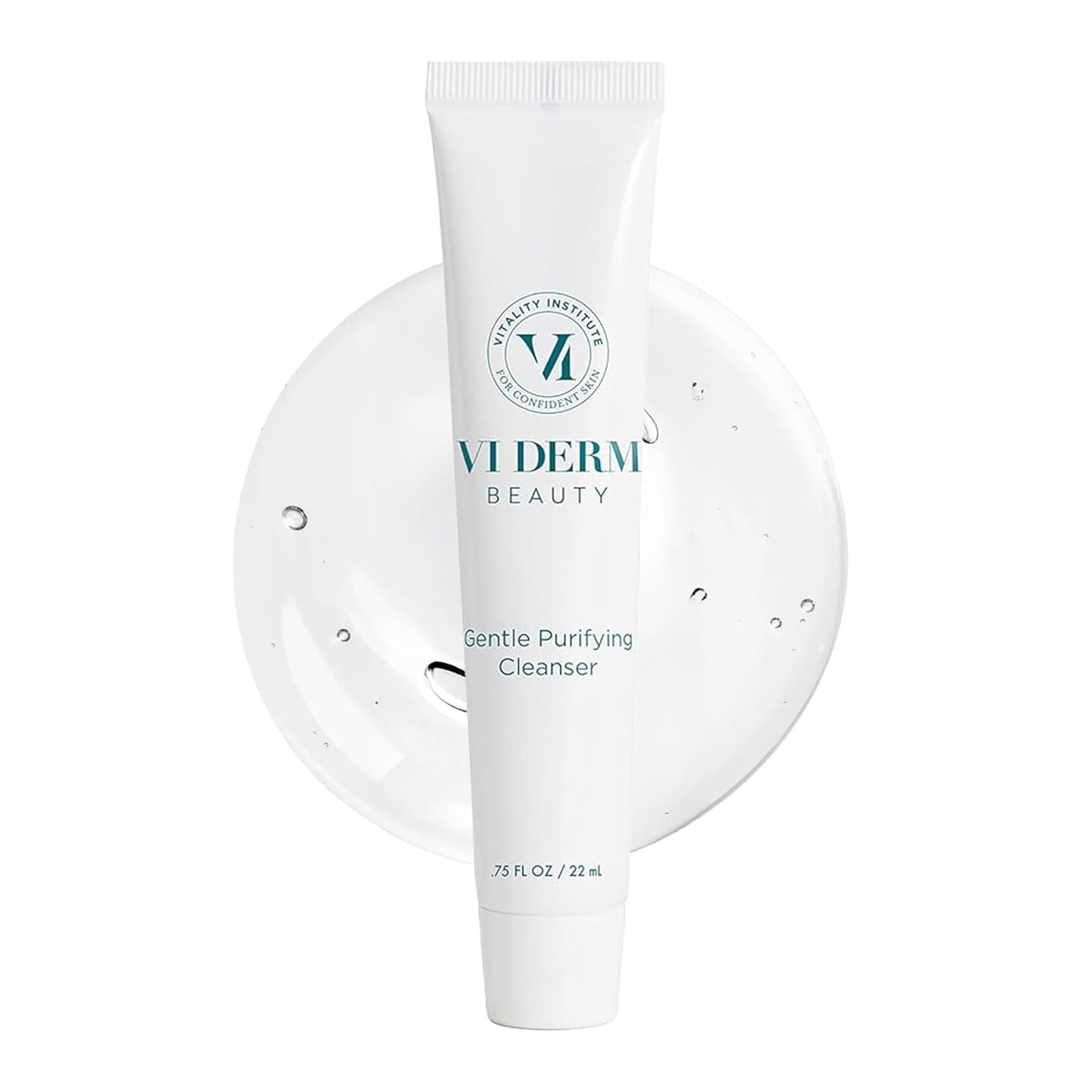 VI Derm Hydrating Gentle Purifying Cleanser – Face Wash with Aloe Vera, Antioxidants, and Willow Bark, Travel Size Mini Facial Cleanser for Makeup Removal and Sensitive Skin – 0.75 Fl Oz / 22 mL-FemmiqueWomen