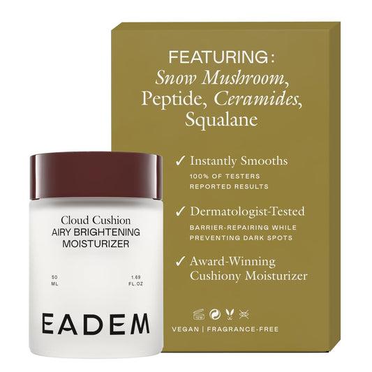 EADEM Cloud Cushion, Face Moisturizer Cream, Skin Care Ultra Repair Cream, Skin Barrier Repair, Hydrating Skincare Cleanser & Moisturizer with Peptides & Ceramides, Face Cleanser, 1.69 oz-FemmiqueWomen