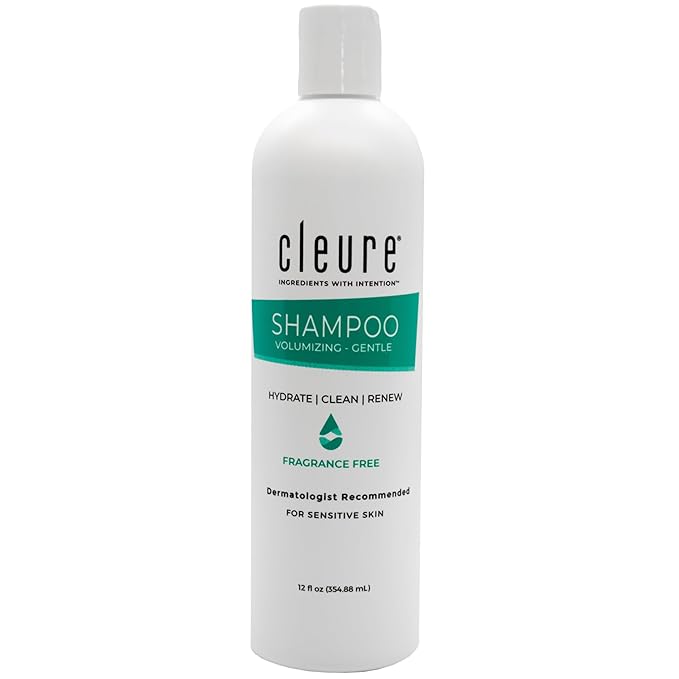 Cleure Hypoallergenic Volumizing Shampoo for Sensitive Skin - Fragrance Free, SLS Free & Paraben Free (12 oz, Pack of 1)-FemmiqueWomen