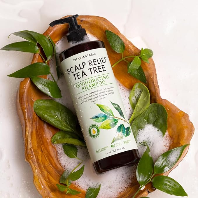 Tea Tree Shampoo For Men and Women, Deep Cleansing Sulfate-Free Formula - Relief for Dry Itchy Scalp - Infused with Tea Tree oil, Mint, Biotin and Vitamin E, 16.2oz-FemmiqueWomen