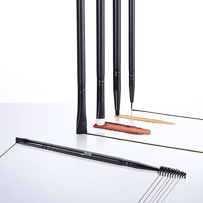 Jessup Eyeshadow Brush Set 12pcs Black Eye Makeup Brushes Set Professional with Natural Synthetic Hair for Eyebrow Eyelash Eyeliner Spoolie Blending, T322-FemmiqueWomen