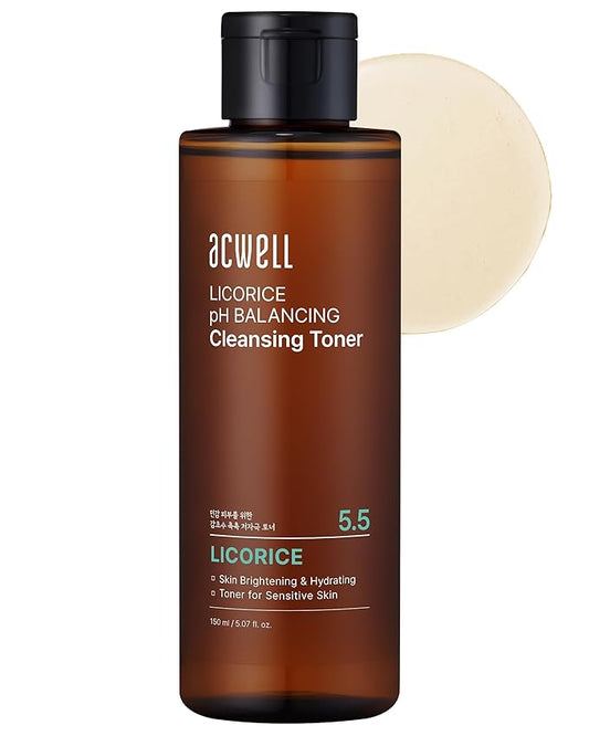 ACWELL Licorice pH Balancing Korean Toner for Cleansing 5.07 fl.oz. - Alcohol-Free PH5.5 Hydrating Facial Astringent - Skin Clarifying & Hydration Boosting Toner-FemmiqueWomen