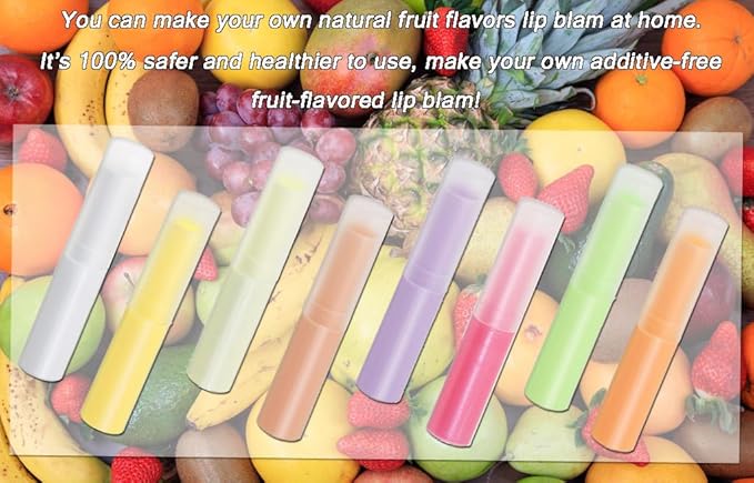 0.14oz Empty Flavored Lip Balm Container Tubes Plastic Homemade Moisturizing Lip Stick with Caps Bulk Fit for Women Adult DIY Making Supplies, 25 Count (Multicolor)-FemmiqueWomen