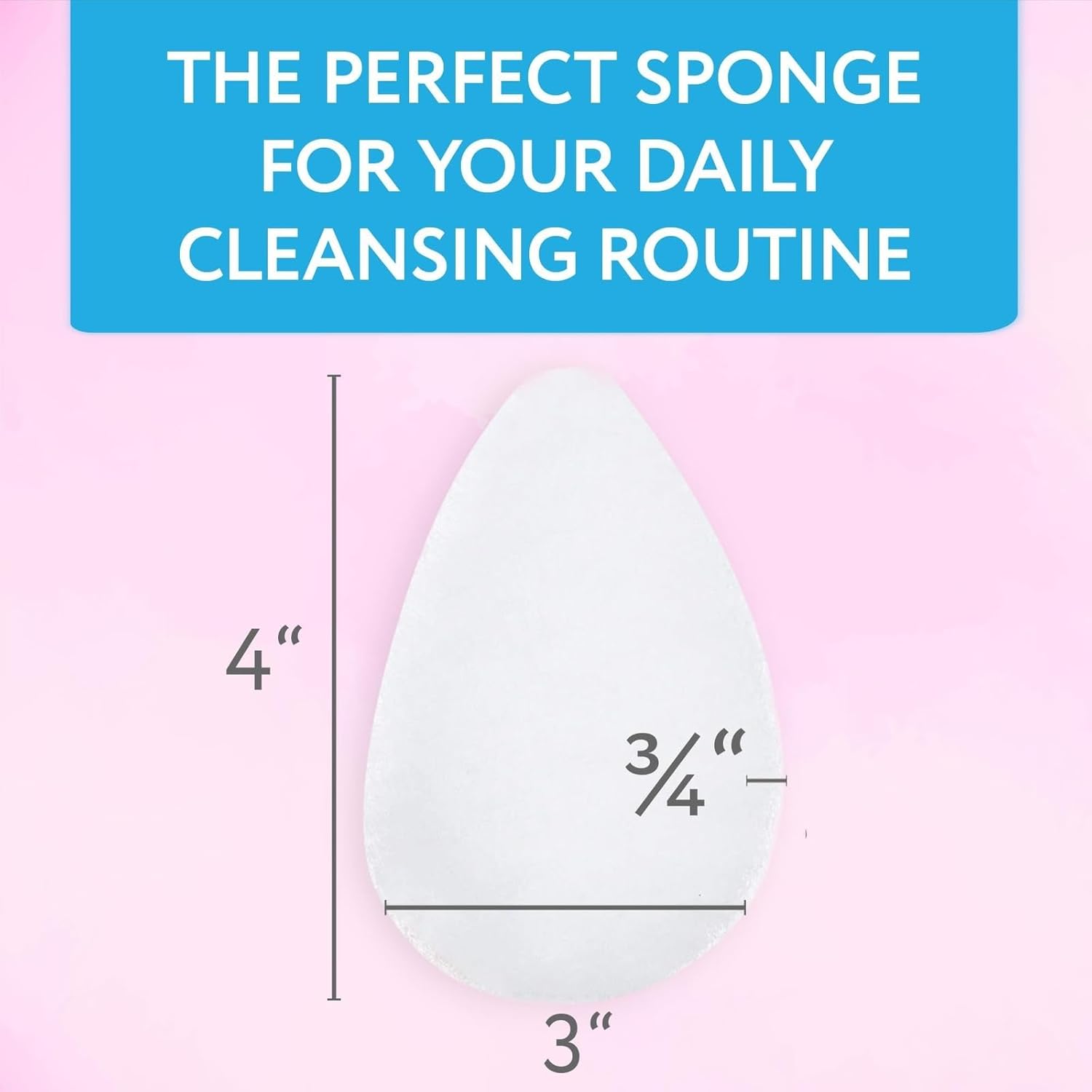 IMPRESA 10 Pack Facial Sponge for Daily Deep Cleansing - Regular Buff Style Exfoliating Pads for Removing Dead Skin, Dirt & Makeup - Normal to Oily - Made in The USA - Reusable Puf - White-FemmiqueWomen