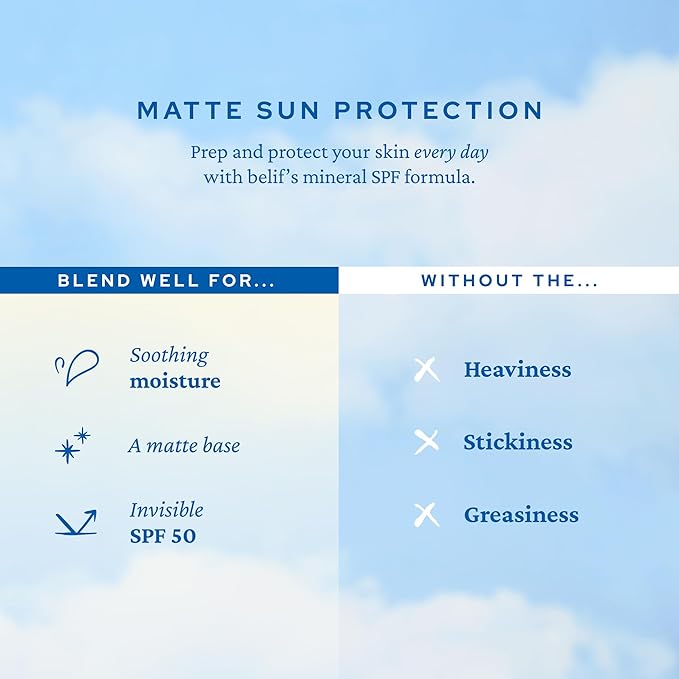 belif Dew Guard - Daily Mineral sun SPF 50 Hydrating Niacinamide Sunscreen (1.69 fl. oz) - Daily Broad Spectrum, Reduces Redness, No-White Cast, Non-Greasy, Korean Skincare-FemmiqueWomen