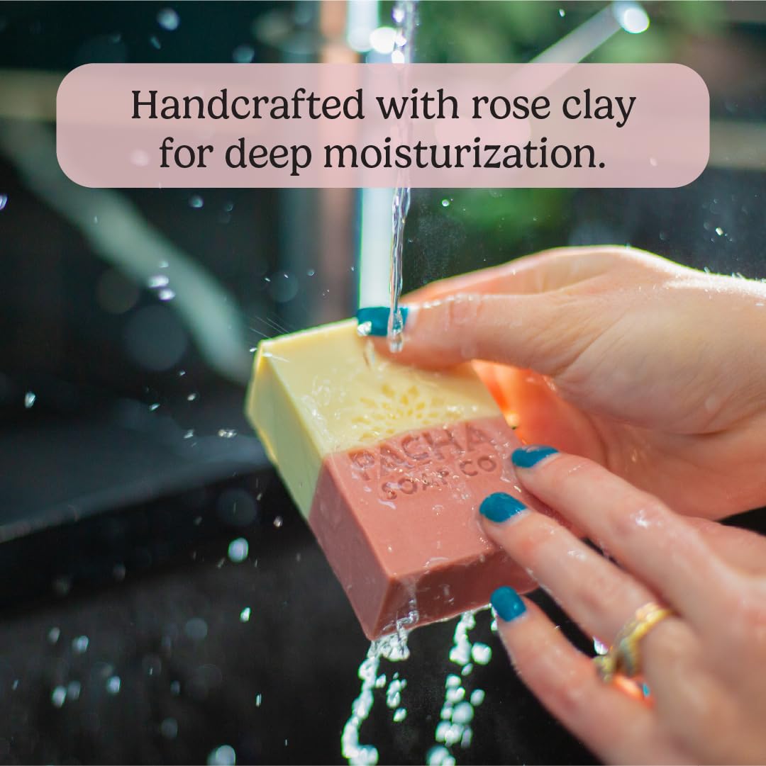 Pacha Soap Co. Bar Soap - Premium, Handcrafted, Hydrating, Natural Face Wash, Hand Cleanser, Body Wash, Soothing Essential Oils (Jasmine Gardenia, 5-Pack, 4 oz ea)-FemmiqueWomen