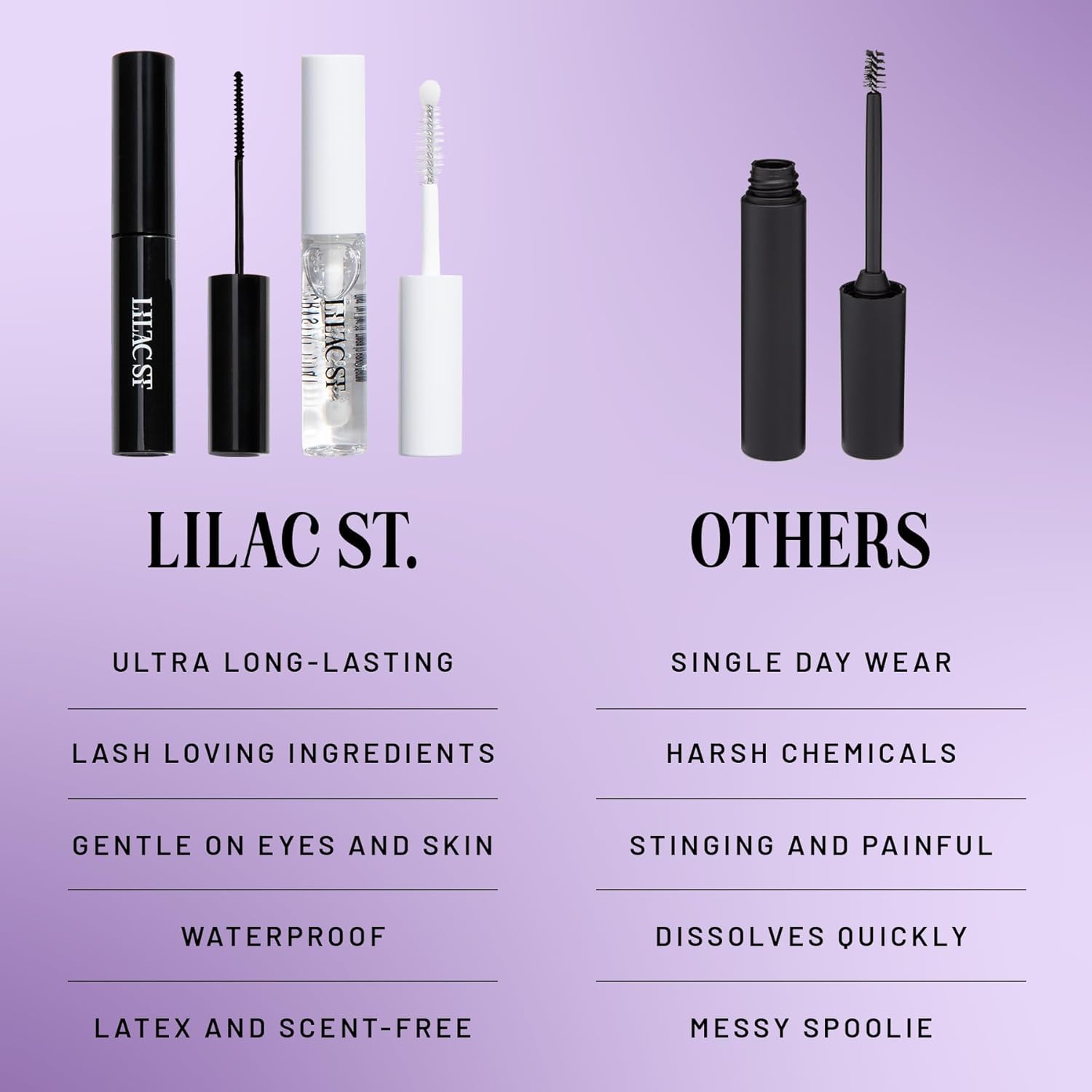 Lilac St - Eternal Bond (Black) Lash Glue & Lash Crystal Coat - Long Lasting & Fast Drying Lash Glue - Sealant for Extended Lash Wear, Reduce Stickiness & Keeps Lashes Clean - Waterproof, Vegan-FemmiqueWomen