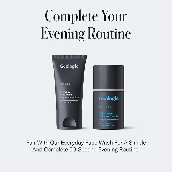 Geologie Retinol Anti-Aging Face Cream | Enhanced .2% Retinol Formula for Effective Results | Reduce Fine Lines & Wrinkles | Protect & Repair Skin With Hyaluronic Acid & Niacinamide | For Men & Women-FemmiqueWomen