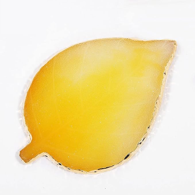 1 Piece Nail Art Palette Nail Polish Palette Mixing Palette Makeup Plate Nail Plate for Nail Art Nail Tip Holder Nail Art Display (yellow leaf)-FemmiqueWomen