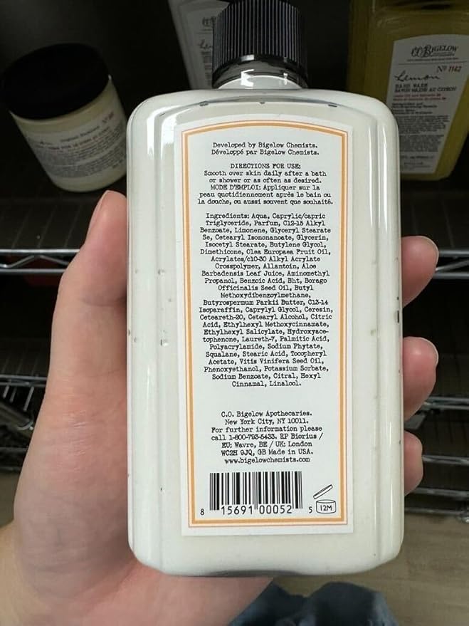 C.O. Bigelow Grapefruit Body Lotion, Village Perfumer Moisturizing Body Lotion with Aloe Vera, Borage Oil & Olive Oil, 10 Fl Oz-FemmiqueWomen