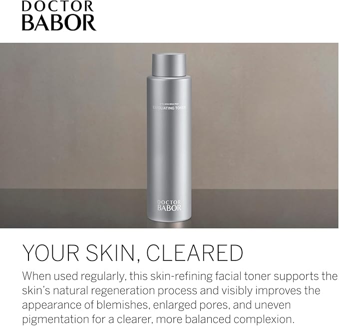 Doctor BABOR Exfoliating Toner | Facial Toner for Blemished and Oily Skin | Anti-Pimples and for Finer Pores | with AHA, BHA and PAD | 200 ml-FemmiqueWomen