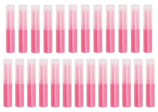 0.14oz Empty Flavored Lip Balm Container Tubes Plastic Homemade Moisturizing Lip Stick with Caps Bulk Fit for Women Adult DIY Making Supplies, 25 Count (Red)-FemmiqueWomen