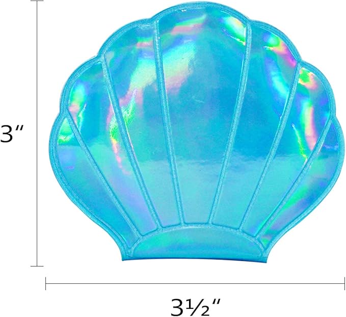 Compact Magnifying Mirror, 2 pcs Seashell Mirrrors with Gift Wrapping, Shell Mirrors Double-Sided Magnification Makeup Mirror for Women Girls (Blue Seashell, Pink Seashell)