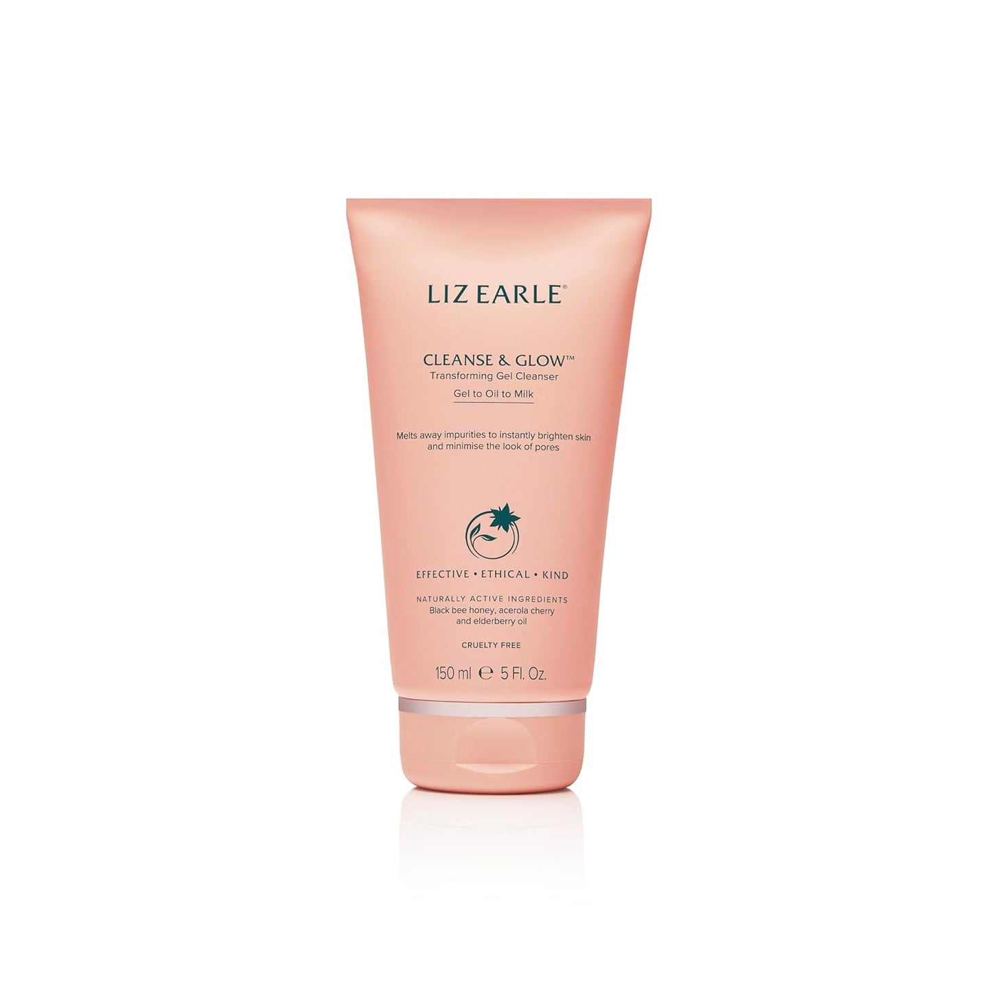 Liz Earle Cleanse & Glow Transforming Gel Cleanser - Gentle Cleanser Face Wash & Makeup Remover - Helps Minimize the Appearance of Pores and Reveals Luminous, Glowing Skin (150ml)-FemmiqueWomen