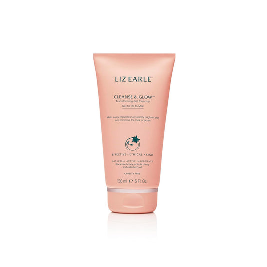 Liz Earle Cleanse & Glow Transforming Gel Cleanser - Gentle Cleanser Face Wash & Makeup Remover - Helps Minimize the Appearance of Pores and Reveals Luminous, Glowing Skin (150ml)-FemmiqueWomen