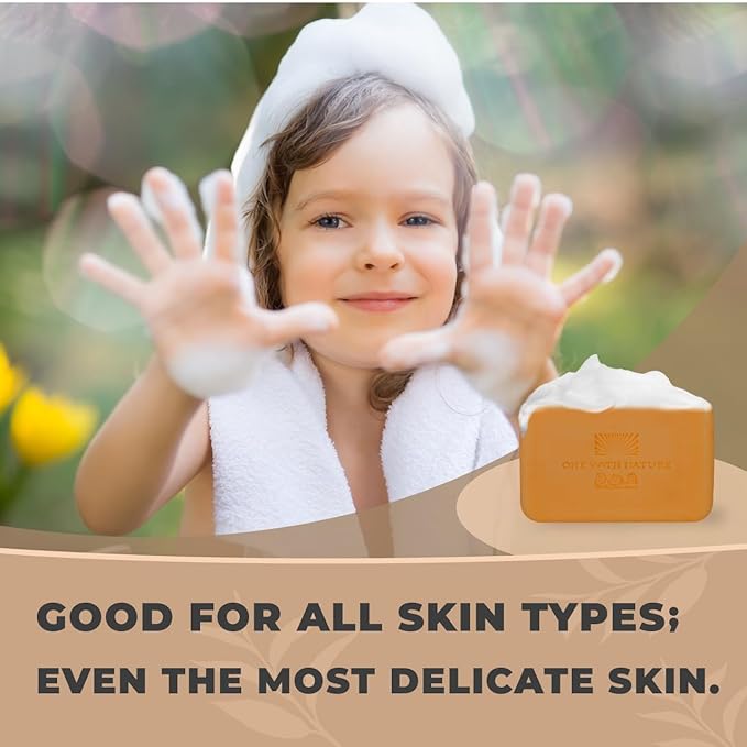 One With Nature Dead Sea Salt Turmeric Soap 7oz 3-Pack – Purifying and Exfoliating Soap Bar with Dead Sea Minerals and Honey for Face & Body, for Men & Women-FemmiqueWomen