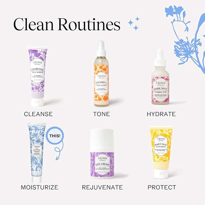 LilyAna Naturals Anti Aging Retinol Face Cream for Women – Wrinkle & Neck Cream for Firming, Retinol Moisturizer for Face with Hyaluronic Acid, Hydrating Night Cream for Fine Lines, Collagen Boost-FemmiqueWomen