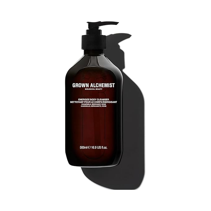 Grown Alchemist Energize Body Cleanser. Chamomile, Bergamot & Rose Body Cleanser. Gentle Body Wash. Hydrates & Cleanses Skin (500 ml)-FemmiqueWomen