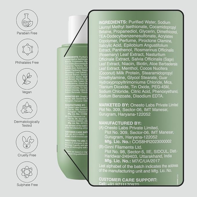 Bare Anatomy Expert Anti-Dandruff Shampoo Targets Oily Scalp And Sheds Dry Flakes Clears away dandruff flakes Relieves from excessive oil 8.4 Ounce-FemmiqueWomen