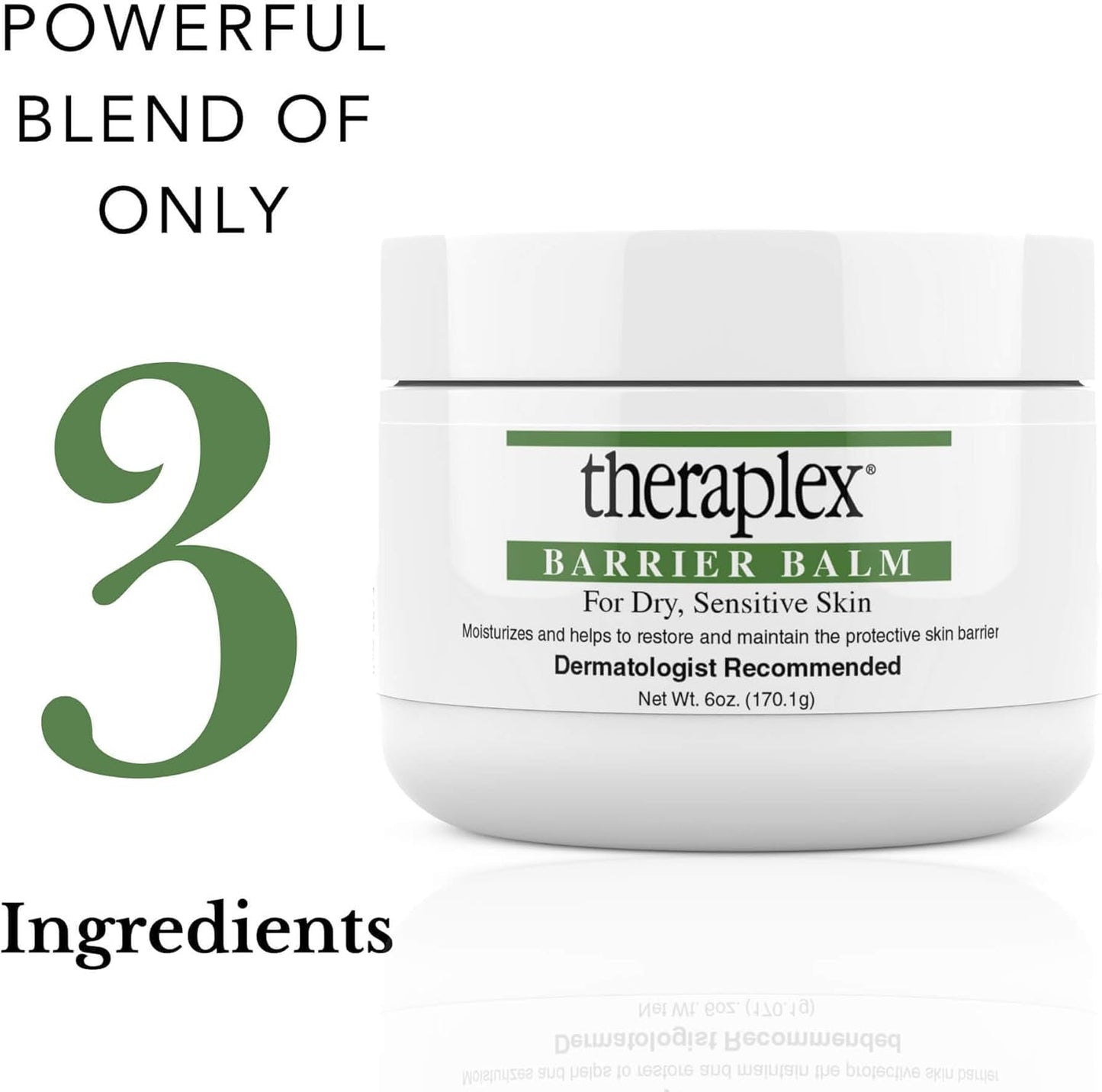 Theraplex Skin Barrier Balm- Barrier Repair Moisturizer Cream Body Balm Dry, Sensitive Skin - No Parabens or Preservatives, Noncomedogenic and Hypoallergenic - Dermatologist Recommended - 6 Oz-FemmiqueWomen