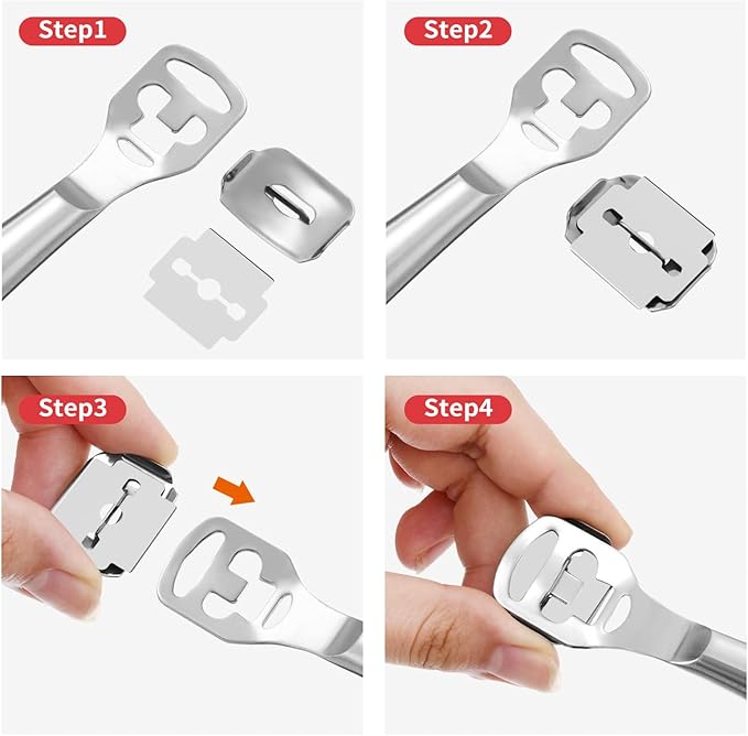 100 Pcs Callus Shaver Blades Set - Corn Plane Replacement Blades Hard Dry Skin Remover for Foot Care & Pedicure Tools
