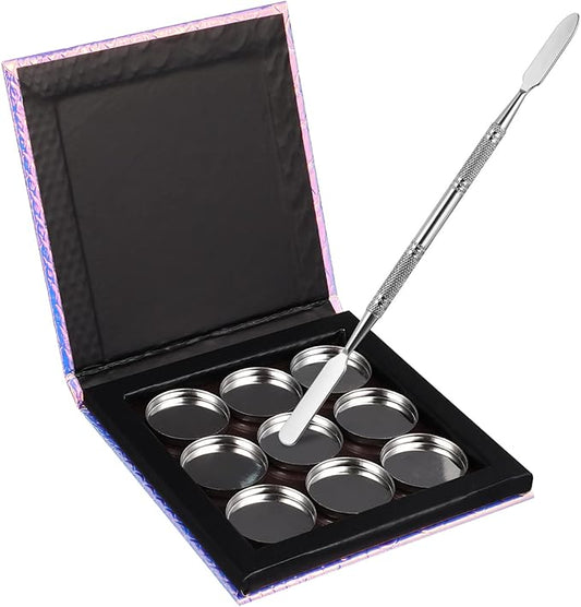 1 Set Empty Makeup Tray Magnetic Makeup Pan Magnetic Palette Empty Cosmetics Palette Empty Eyeshadow Holder Make up Palette Paper Eye Shadow Travel Blush Powder-FemmiqueWomen