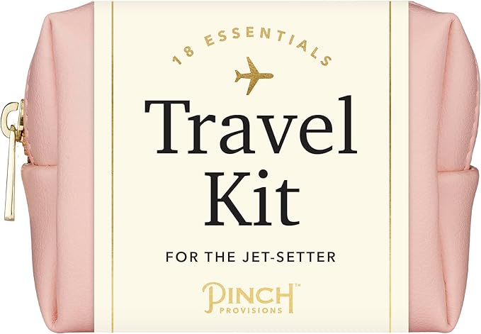 Pinch Provisions Travel Kit, includes 18 Must-Have Emergency Essential Items for Travelling, Ideal Road Trip or Airport Gift for Friends, Family & Peers, Portable Pouch-FemmiqueWomen