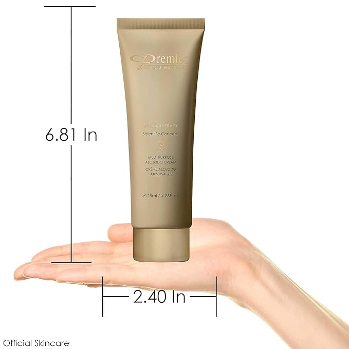 Premier Dead Sea Multi Purpose Alojodo Cream for body and face, allergen free Healthy looking Skin quick absorbing hydrating moisturizer with natural Alovera, Jojoba, Avocado minerals 4.25 Fl oz-FemmiqueWomen