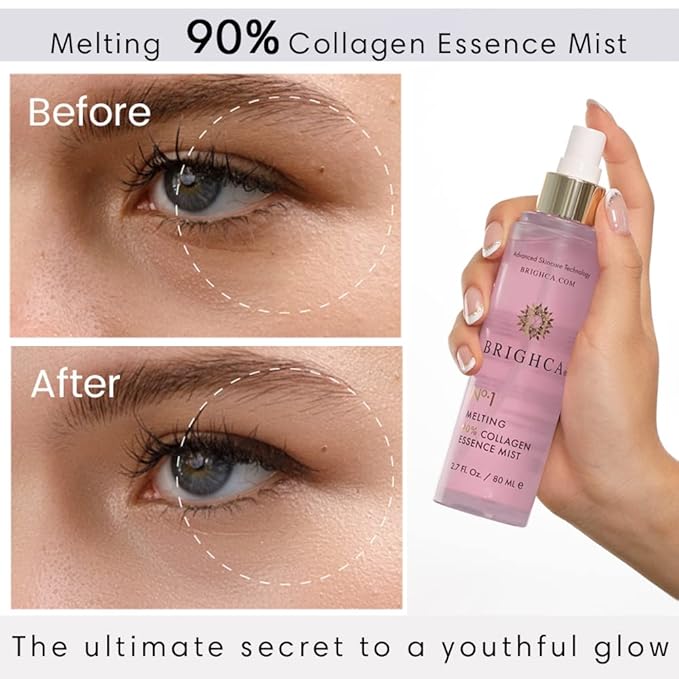 Melting 90% Collagen Essence Mist (2.7 Fl Oz) | Anti Aging, Renew Skin Cells and Protect Skin Barrier with 90% Marine Collagen and TriAqua Mender™-FemmiqueWomen