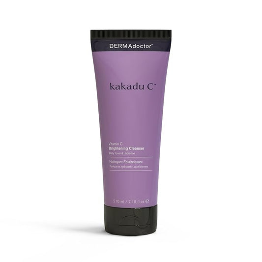 DERMAdoctor Vitamin C Facial Cleanser, Daily Face Wash, Toner, Makeup Remover | High-Potency Vitamin C from Kakadu Plum, Facial cleanser, Face Scrub, Cleanse Pores, Removes oil, Sunscreen, Pollutants-FemmiqueWomen