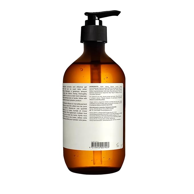 Aesop A Rose By Any Other Name Body Cleanser | Gentle Body Cleanser with Rose Petal Oil & Skin-Softening Botanicals | 16.9 oz / 500mL-FemmiqueWomen