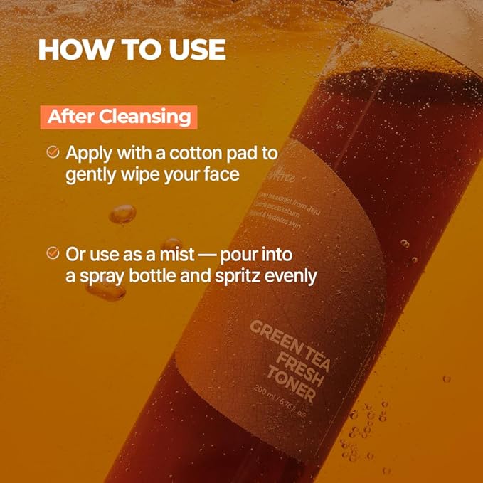 ISNTREE Green Tea Fresh Toner 200ml, 6.76 fl.oz | Korean Skincare | Toner for Oily Skin | Sebum Control | Hydrating and Refreshing-FemmiqueWomen