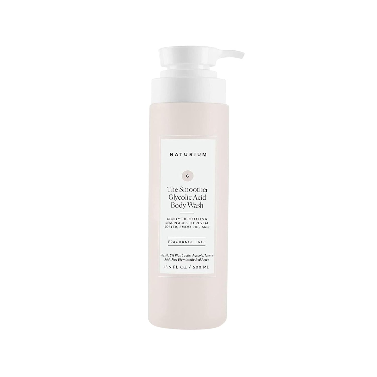 Naturium The Smoother Glycolic Acid Exfoliating Body Wash, Soft & Smoothing Cleanser, 16.9 oz-FemmiqueWomen