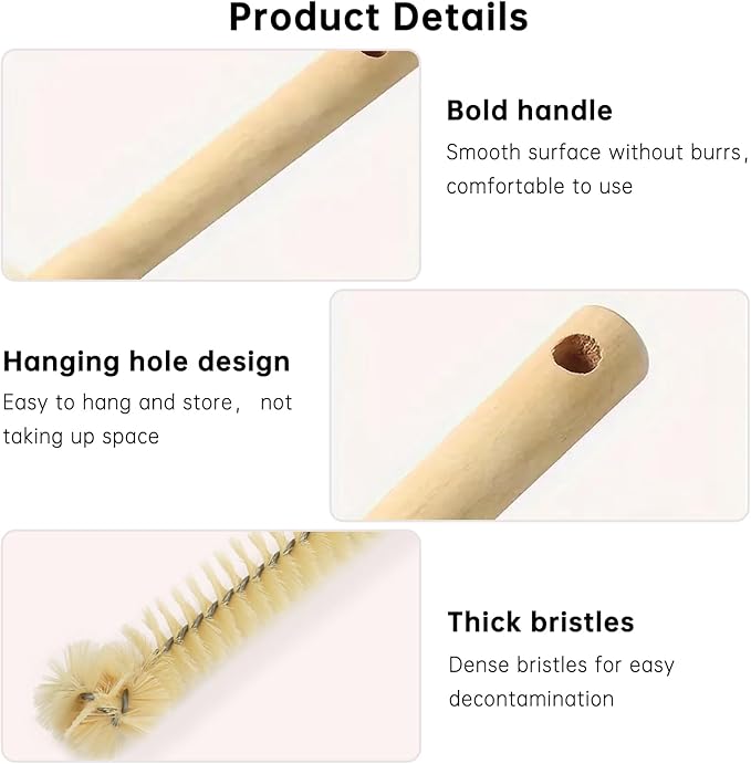 Long Handle Foot Brush for Shower,Toe Cleaning Brush for Elderly, Pregnant Moms Mobility Impaired Individuals, Easy-Grip with Hanging Hole Design (Natural Color)