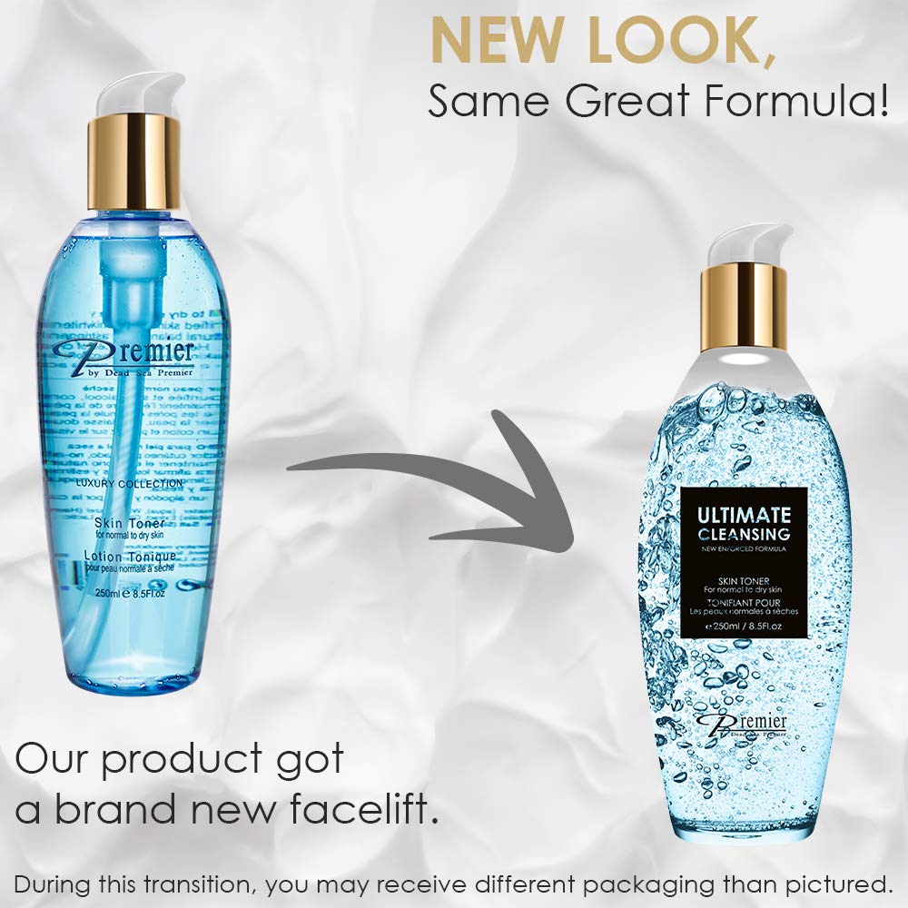 Premier Dead Sea Skin Toner Normal To Dry Skin, pH 5.5 balancing, non alcoholic toner that is mild and gentle to skin, natural ingredients with witch hazel and minerals 8.5fl.oz-FemmiqueWomen