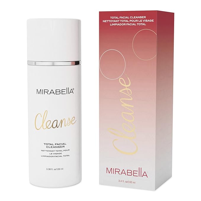 Mirabella Cleanse Total Facial Cleanser - Hydrating Gentle Cream Cleanser for All Skin Types - Face Cleanser & Makeup Remover - Face wash for Sensitive Skin & Oily Skin Formula-FemmiqueWomen