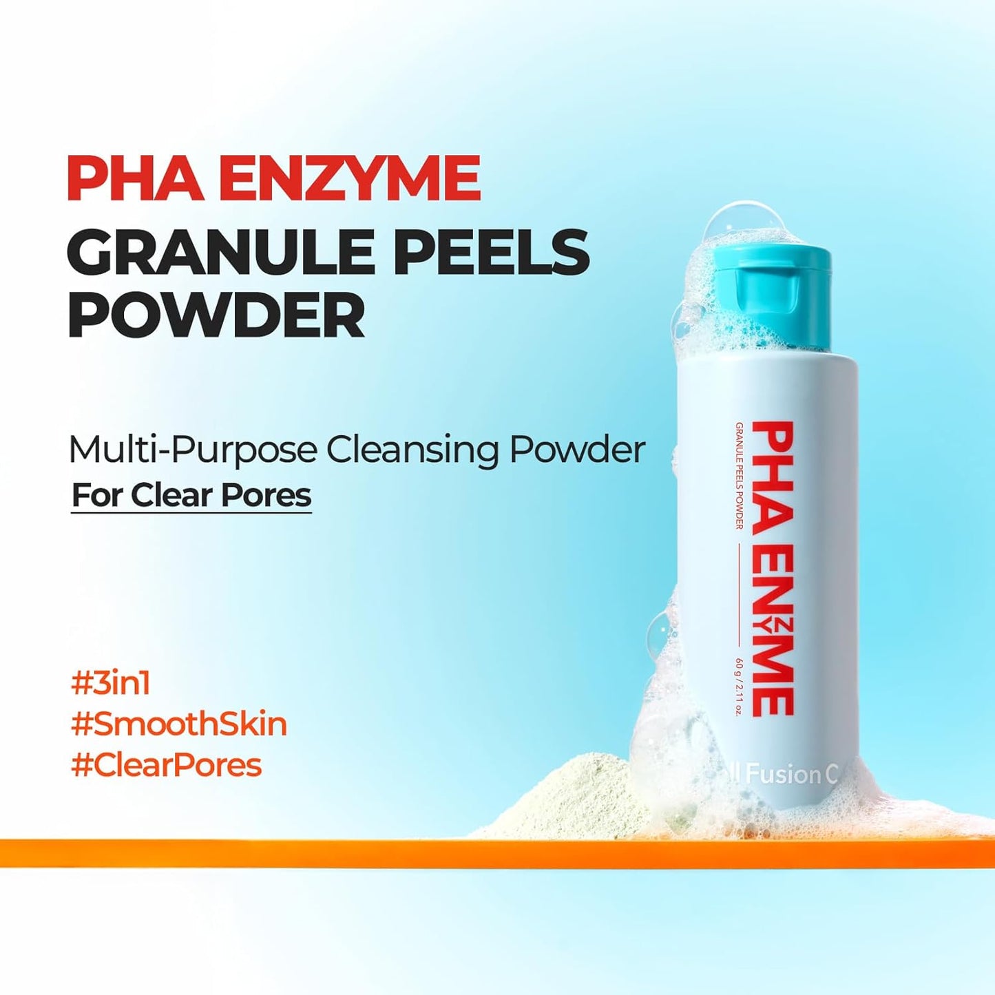 Cell Fusion C PHA Enzyme Granule Peels Cleansing Powder – Multi-Purpose Powder Cleanser for Blackhead Removal & Sebum Control, Exfoliation for Smooth Skin, 2.11 oz / 60g-FemmiqueWomen