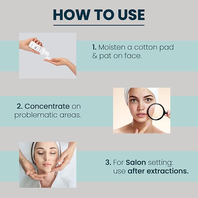 Skin Care Acne Treatment Toner - 10% Azelaic Acid, 2% Salicylic Acid, Tea Tree Oil Clean and Clear Acne Serum, Rosacea Treatment for Face, Reduces Blackhead | 4oz-FemmiqueWomen