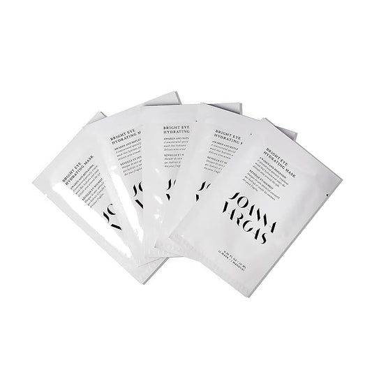 Joanna Vargas Bright Eye Hydrating Mask. Concentrated Ultra-Luxe Bamboo Hydration Sheet Masks Target Dark Circles, Expression Lines and Skin Tone. 5 Sheets (0.35 oz/sheet)-FemmiqueWomen