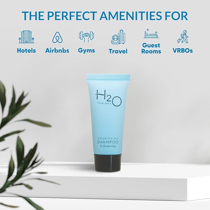 H2O Therapy Shampoo, Travel Size Hotel Hospitality, 0.85 oz (Case of 300)-FemmiqueWomen