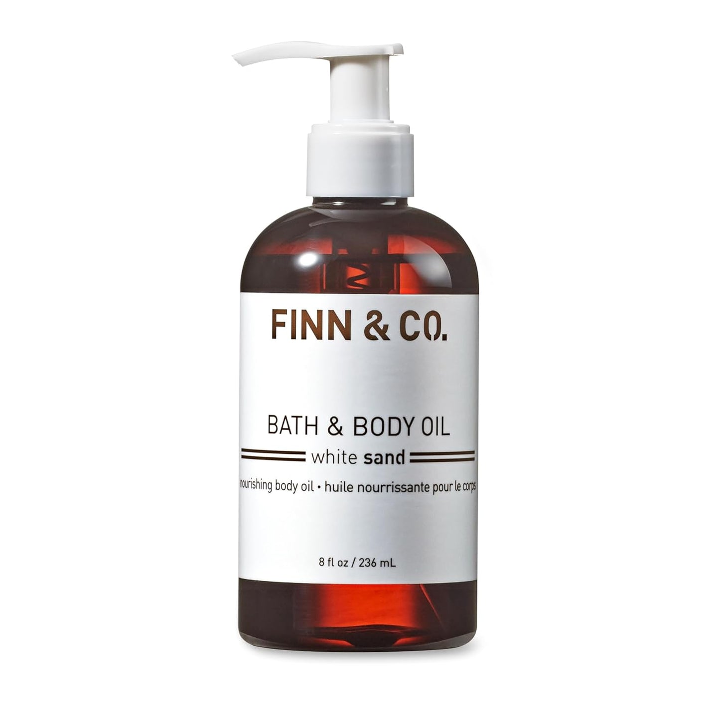 FINN & CO. White Sand Bath & Body Oil - Lightweight & Moisturizing Formula with Jojoba & Apricot Oils - Fast Absorbing, Paraben Free, Cruelty Free - Beach Inspired Fragrance | 8 oz-FemmiqueWomen