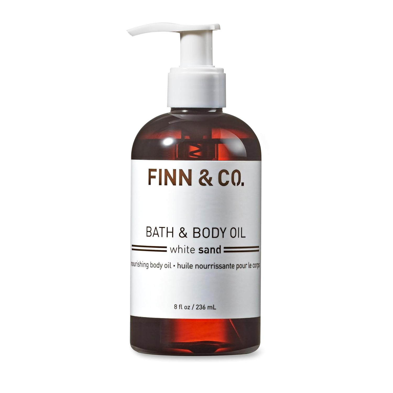 FINN & CO. White Sand Bath & Body Oil - Lightweight & Moisturizing Formula with Jojoba & Apricot Oils - Fast Absorbing, Paraben Free, Cruelty Free - Beach Inspired Fragrance | 8 oz-FemmiqueWomen