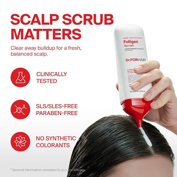 Dr.FORHAIR Folligen Sea Salt Scaler 300 ml/10.58 oz. | Scalp Deep Cleansing & Exfoliation | Eliminates Impurities & Odor-FemmiqueWomen